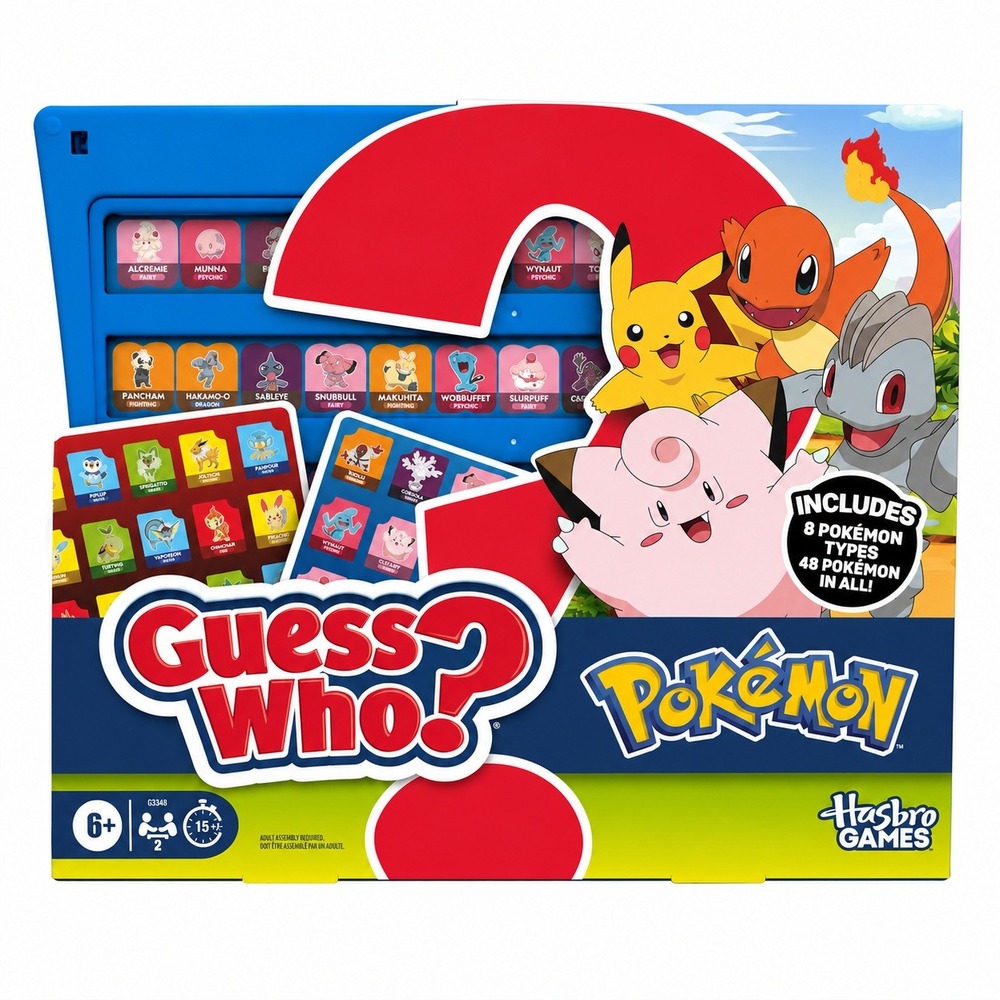 Guess Who Pokemon Edition Game 48 Characters Family Fun Board Game 2 Player NEW